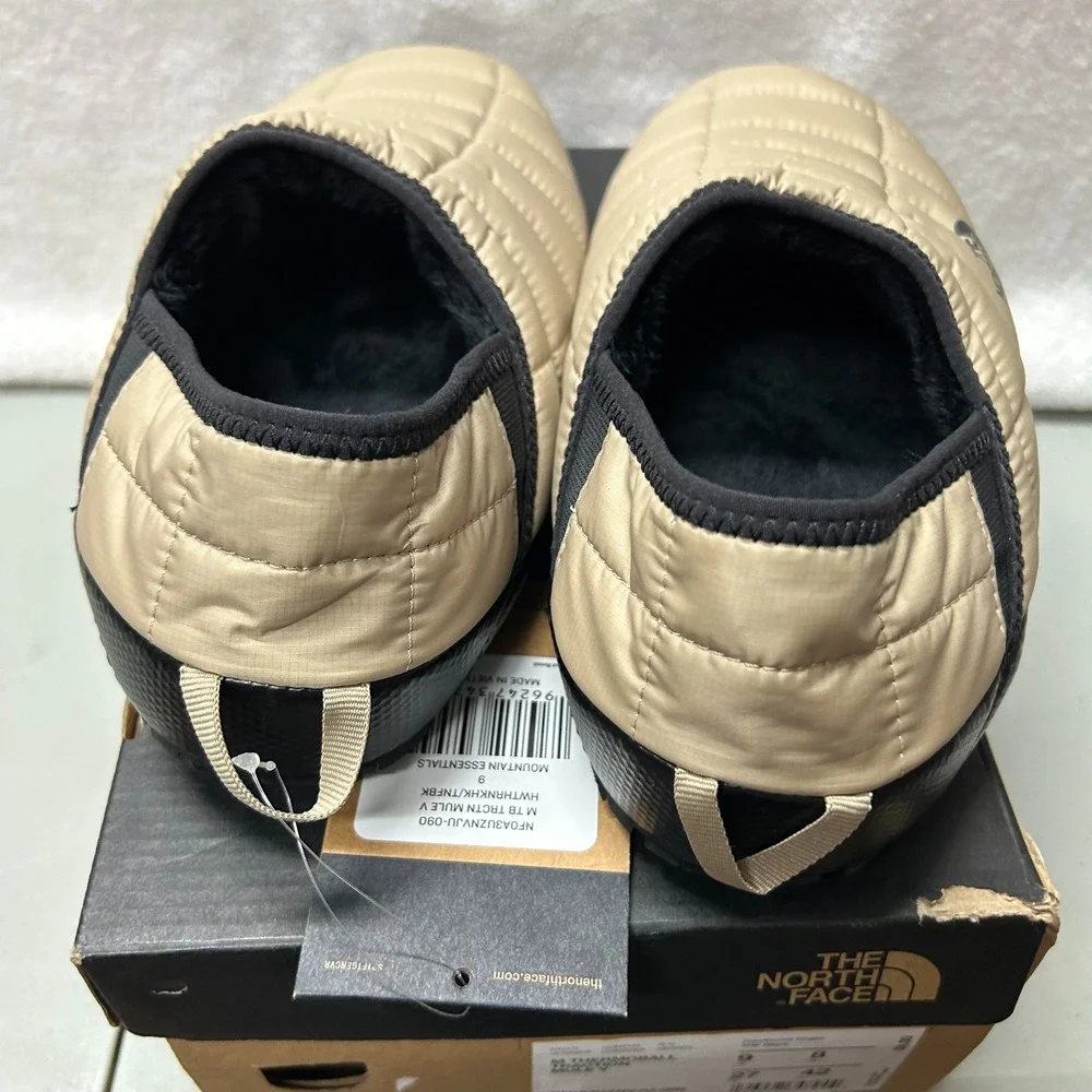 The North Face Mens Size 9 Beige Thermoball Traction Mule Slip On Shoes